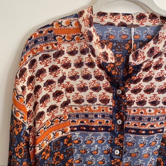 COPY - Free People Patterned Button Down Shirt - Picture 2 of 5